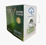 Cat5e Plenum Solid Copper UTP CMP 24AWG Ethernet Cable